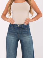 Ciemnoniebieskie jeansy z kieszeniami z przodu SUBLEVEL 