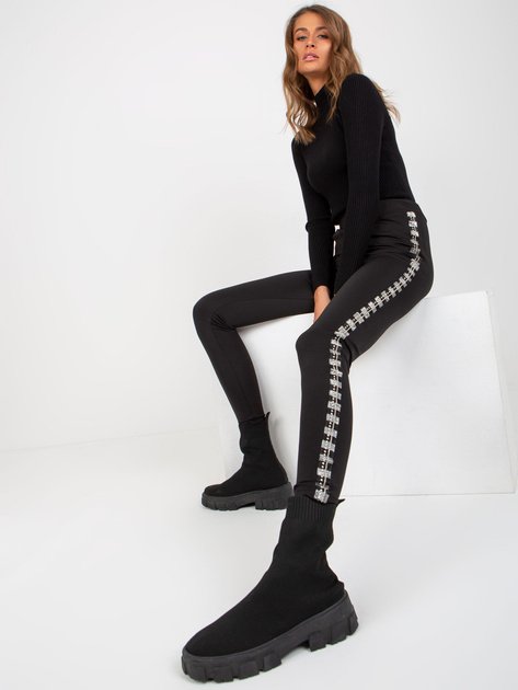 Hurt Czarne damskie legginsy na co dzień high waist