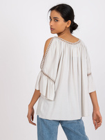 Beżowa bluzka z wiskozy Kearney OCH BELLA