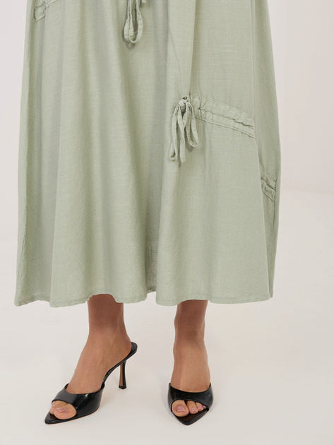 Khaki rozkloszowana spódnica na lato