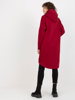 Hurt Bordo ilga atidaroma bazinė bliuzono su gobtuvu Stunning.