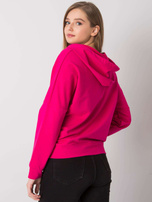 Fuksjowa rozpinana bluza z kapturem Diane