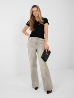 Czarna dopasowana koszulka typu polo