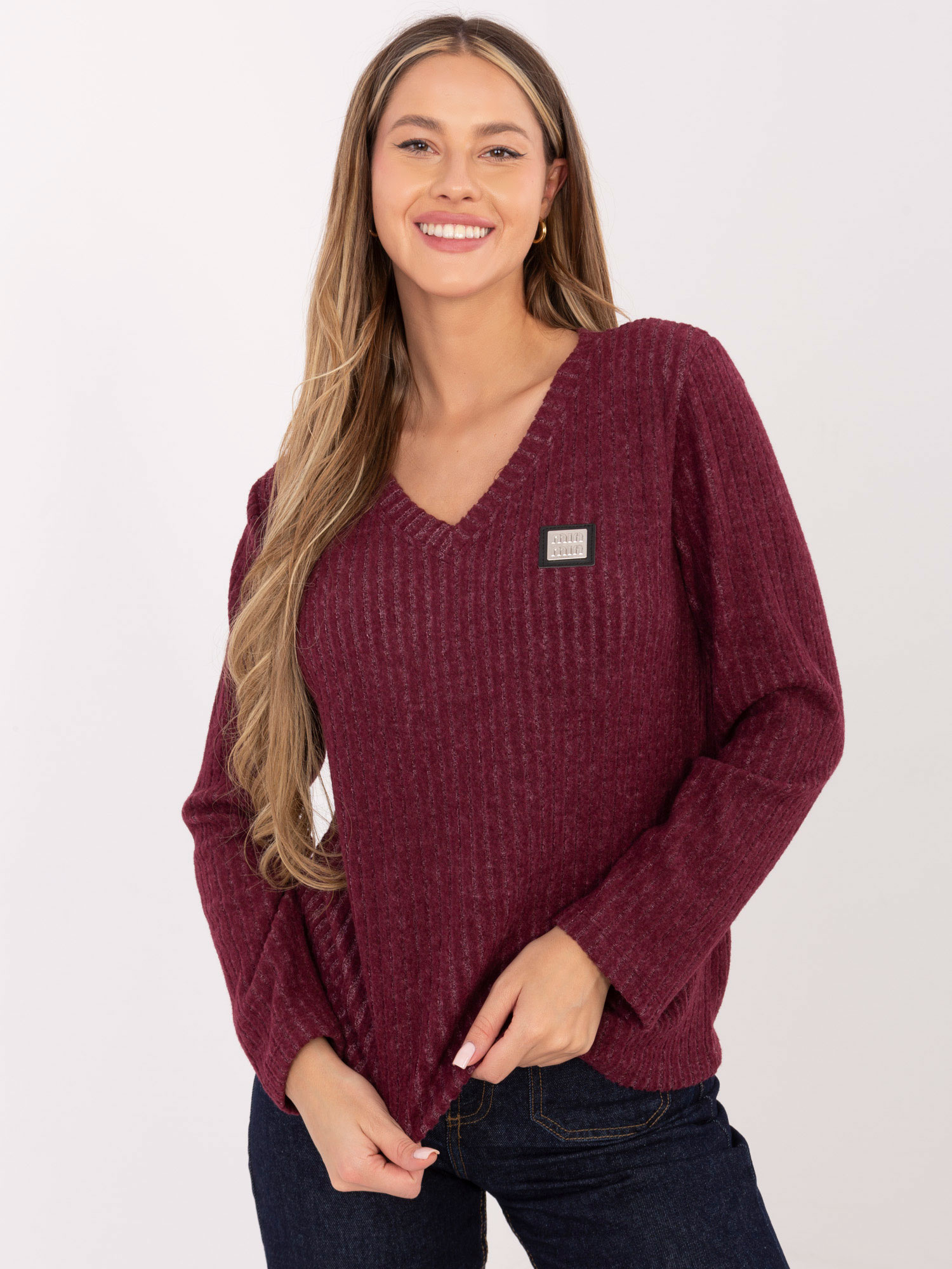 Sweter bordowy