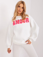Wholesale Ecru oversized cotton sweatshirt.
