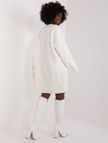 Hurt Ecru damska sukienka z okrągłym dekoltem RUE PARIS