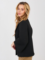 Czarny płaszcz z piankowego materiału  