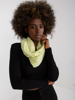 Żółta lekka chusta komin z nadrukiem 