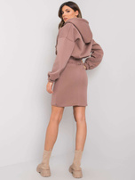 Brązowy komplet ze spódnicą Emilie 