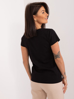 Hurt Czarny damski t-shirt z naszywką BASIC FEEL GOOD