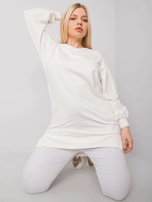 Ecru gładka bluza plus size Toledo