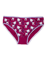 Bordowe bawełniane majtki dla dziewczynki 