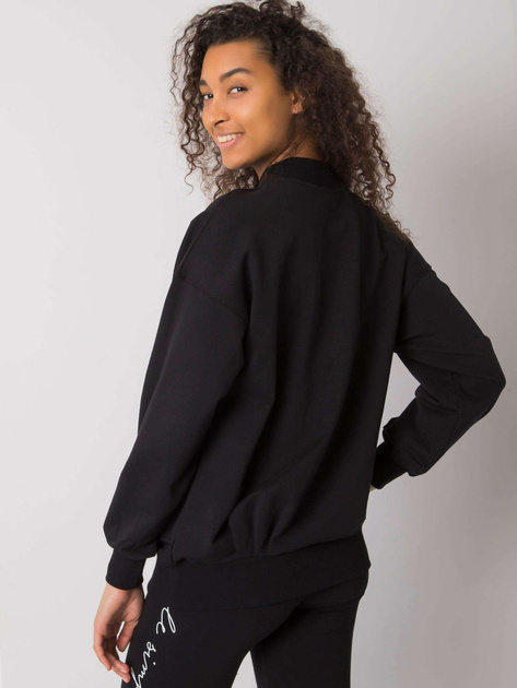 Czarna bluza damska bez kaptura Dylan RUE PARIS