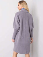 Szary płaszcz alpaka Eveline