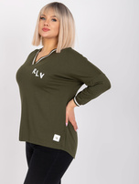 Khaki luźna bluzka plus size Marianna