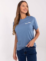 Hurt light blue t-shirt with print on the back SUBLEVEL.
