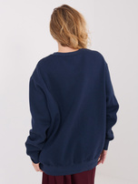 Granatowa bluza basic z okrągłym dekoltem