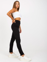 Online-Großhandel Schwarze Basic-Leggings mit Reißverschlüssen RUE PARIS.