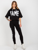 Hurt Czarny dwuczęściowy komplet sportowy z legginsami