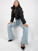 Hurt Czarna krótka kurtka zimowa z odpinanymi rękawami