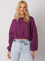 Purple quilted sweatshirt Crystal.