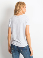 Jasnoszary melanżowy t-shirt Transformative