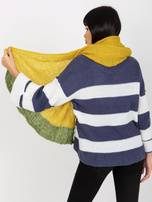 Hurt Żółto-zielony dwukolorowy szal damski z dzianiny