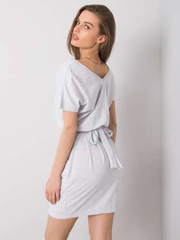 Light grey melange casual dress Aimee RUE PARIS