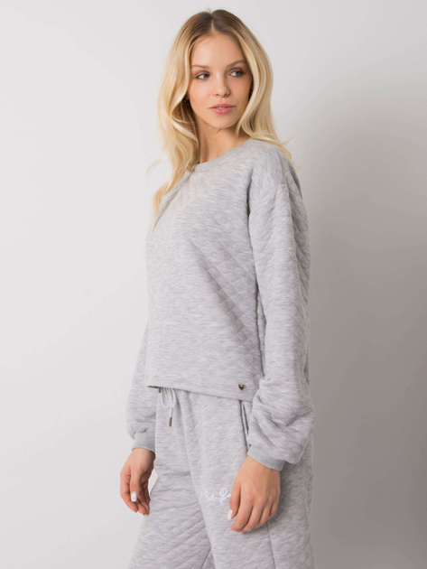 Szara bluza pikowana bez kaptura Kerstine