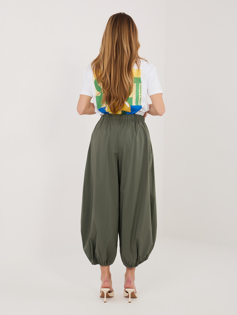 Khaki spodnie parachute bez zapięcia RUE PARIS