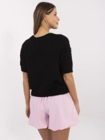 Hurt Czarny sweter oversize z domieszką alpaki