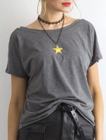 Ciemnoszary t-shirt Fire