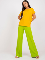 Ciemnożółty t-shirt damski Fire