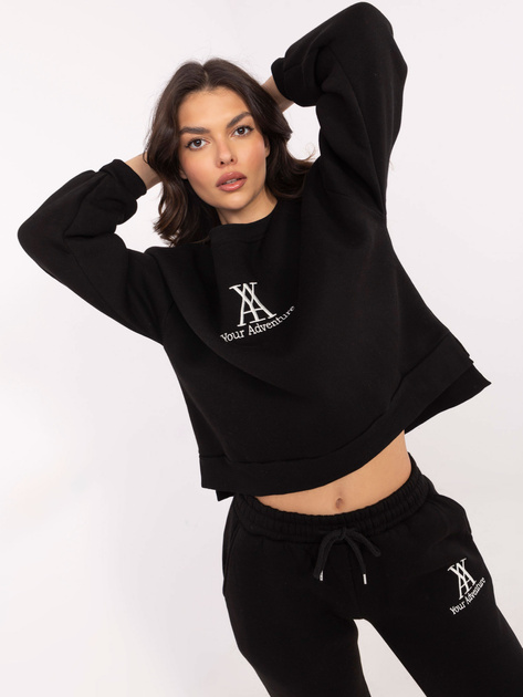 Hurt Czarny dwuczęściowy komplet damski ze spodniami