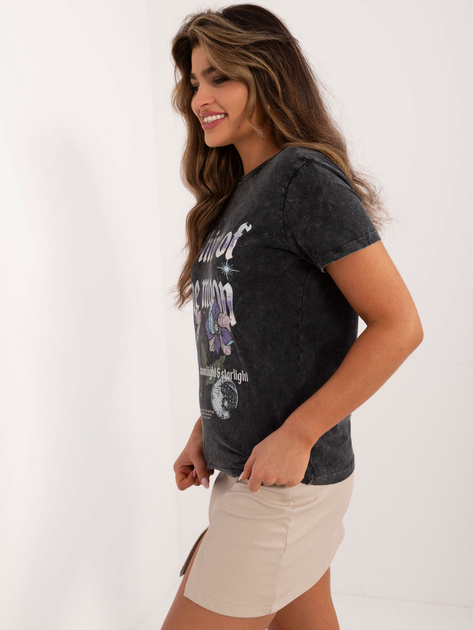 Hurtownia Ciemnoszary t-shirt we wzory SUBLEVEL