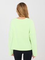 Jasnozielona damska bluza z okrągłym dekoltem