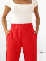 Rote Jogginghosen mit Taschen RUE PARIS.