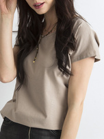 Dark beige Circle t-shirt.