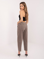 Fango sztruksowe spodnie ze zwężaną nogawką RUE PARIS 