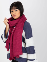 Hurtownia Fuksjowy damski szal w ażurowy wzór 