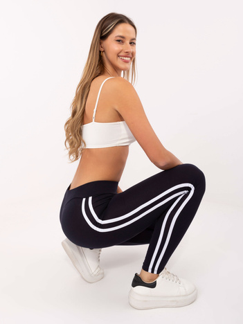 Granatowe damskie legginsy sportowe BASIC FEEL GOOD 