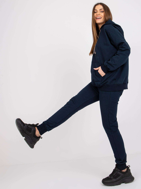 Granatowy komplet dresowy z kapturem Alejandra