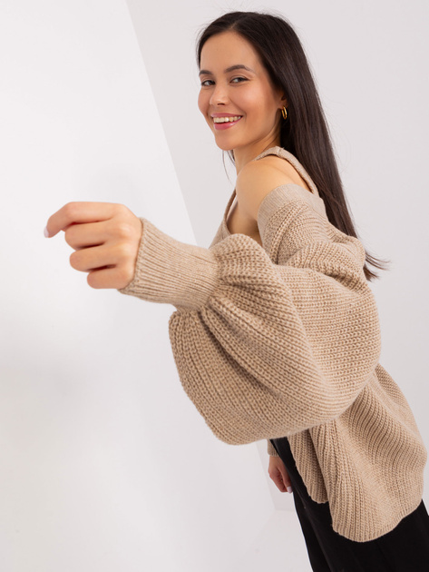 Hurt Ciemnobeżowy komplet z krótkim kardiganem