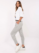 Hurt Szare melanżowe dresowe spodnie z kieszeniami