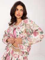 Różowa damska kurtka o kroju bomberki