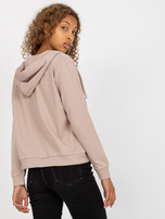 Hurtownia online Beżowa rozpinana bluza basic z bawełny