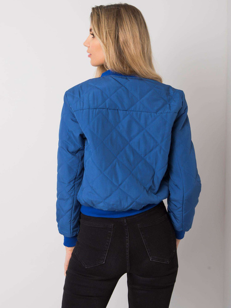 Ciemnoniebieska pikowana kurtka bomberka Sherise