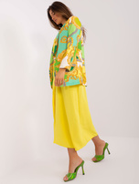 Hurtownia Zielono-żółta wzorzysta marynarka damska