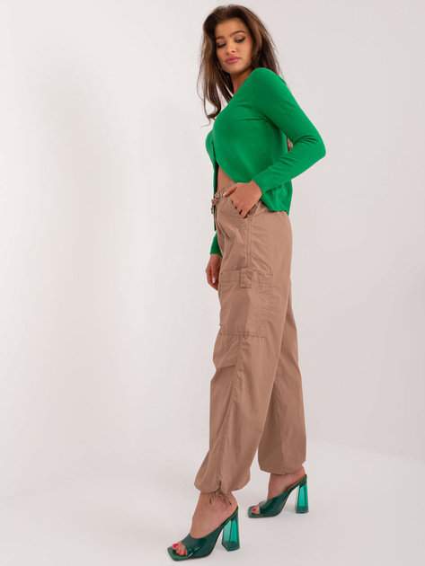 Hurt Jasnobrązowe spodnie typu cargo z bawełny SUBLEVEL