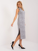 Hurt Jasnoszary komplet elegancki z marynarką z paskiem